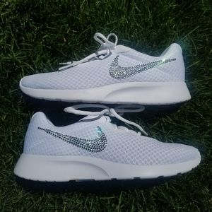 Bling Nike Tanjun White Sneakers Nike Shoes